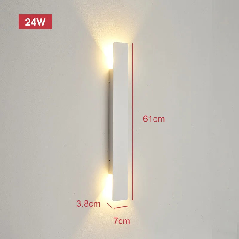 Outdoor Waterproof LED Wall Lamp - extra large white