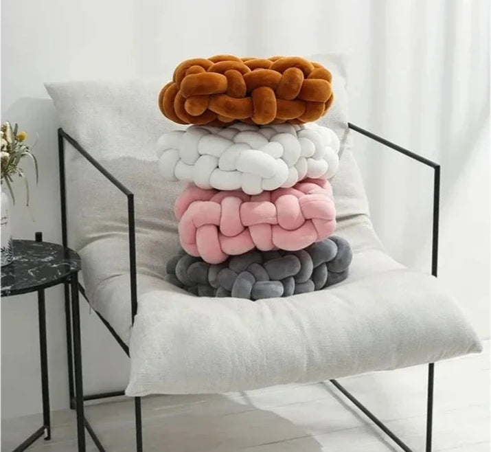 Decorative Hand-Made Knotted Square Plush Pillows - KozyTrends