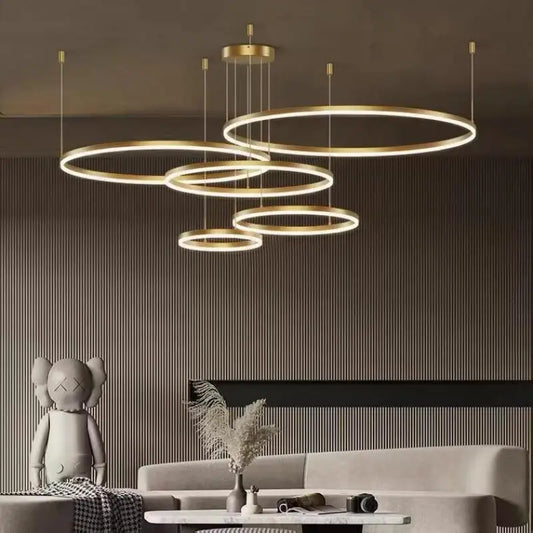 LuxAura LED Ring Chandelier