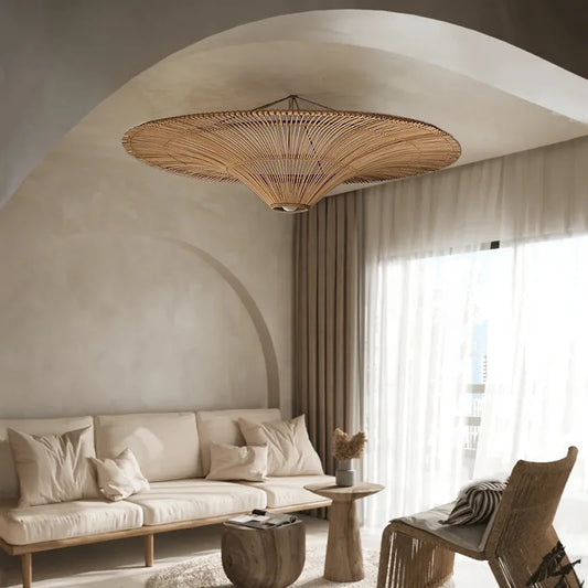 Handwoven Rattan Ceiling Light