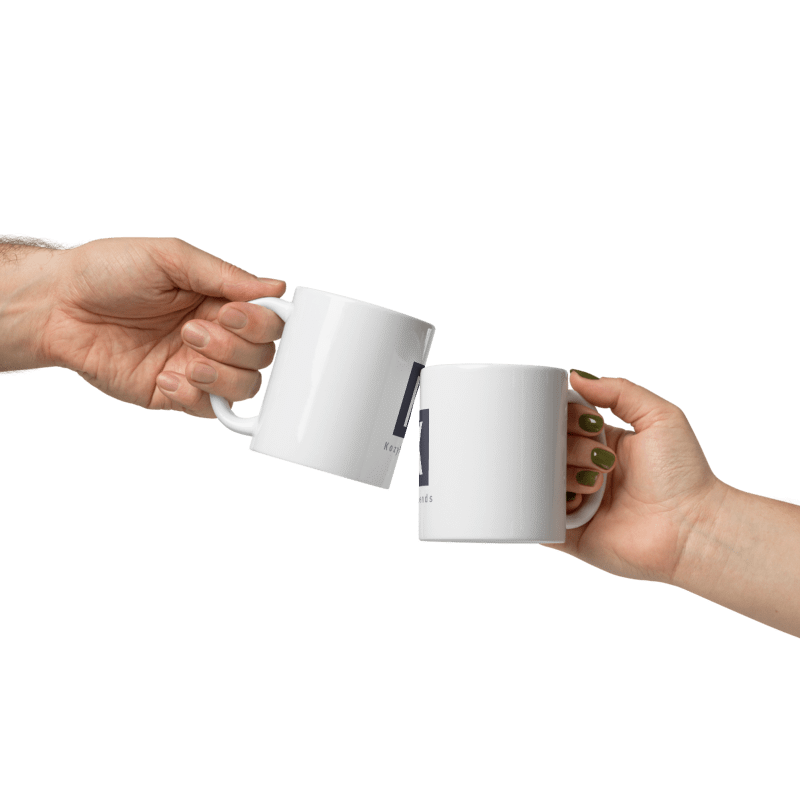 KozyTrends White Glossy Mug