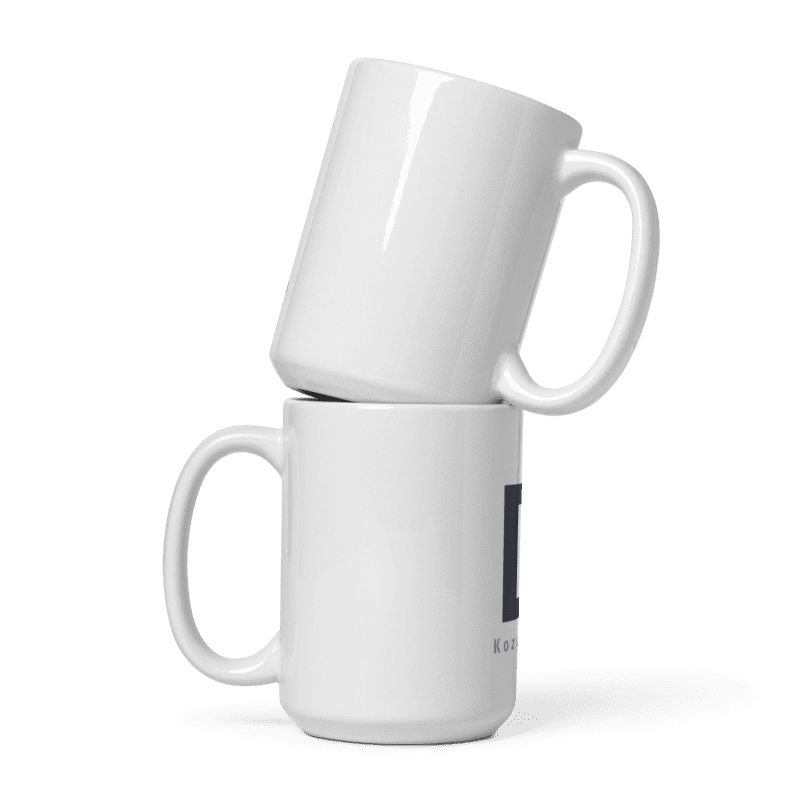 KozyTrends White Glossy Mug