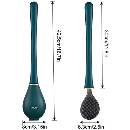 Wall-Mounted Silicone Toilet Brushes With Holder Set - KozyTrends