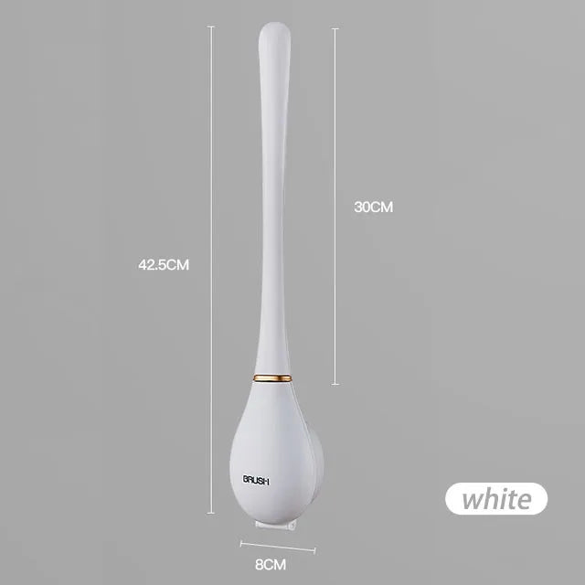 Wall-Mounted Silicone Toilet Brushes With Holder Set - KozyTrends