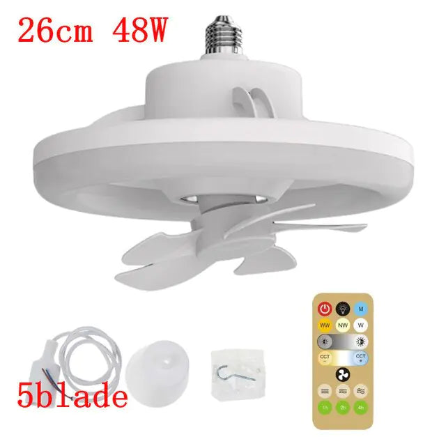 LED Swing Head Fan Light - KozyTrends