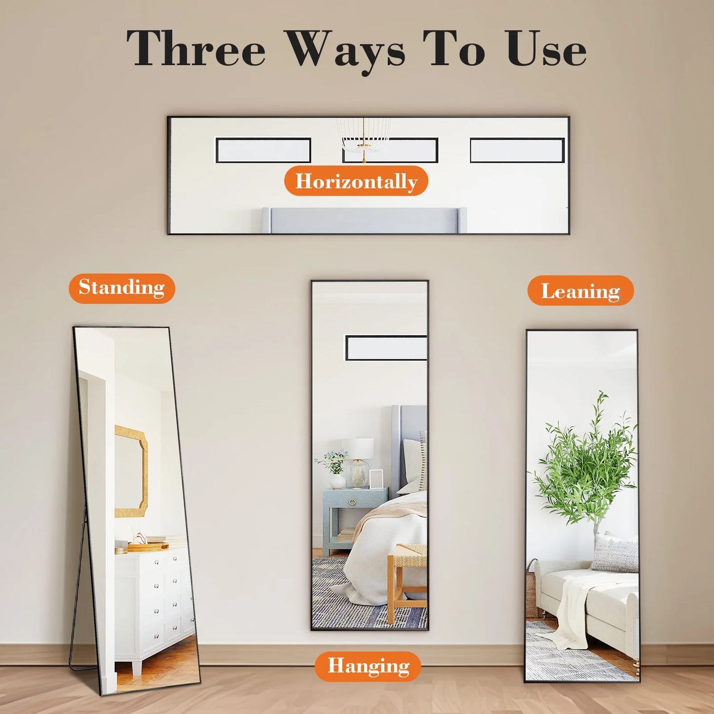 64"x21" Full Length Mirror - KozyTrends