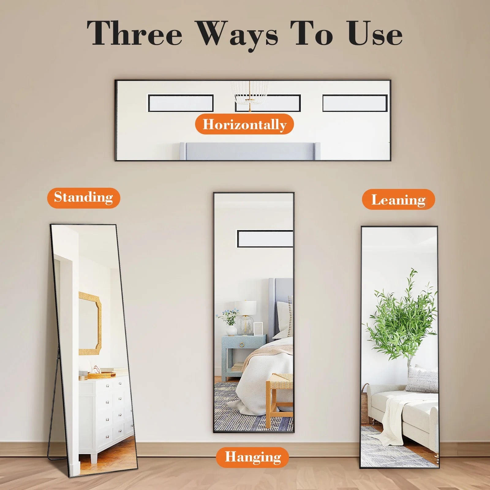 64"x21" Full Length Mirror - KozyTrends
