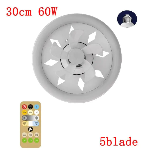 LED Swing Head Fan Light - KozyTrends