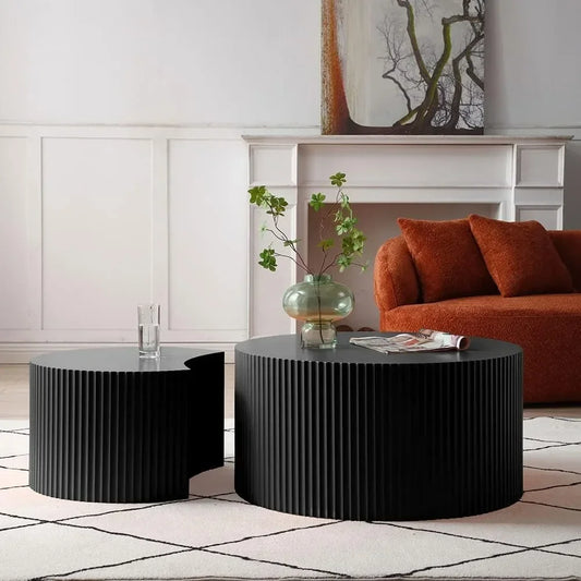Modern Round Nesting Coffee Table Set