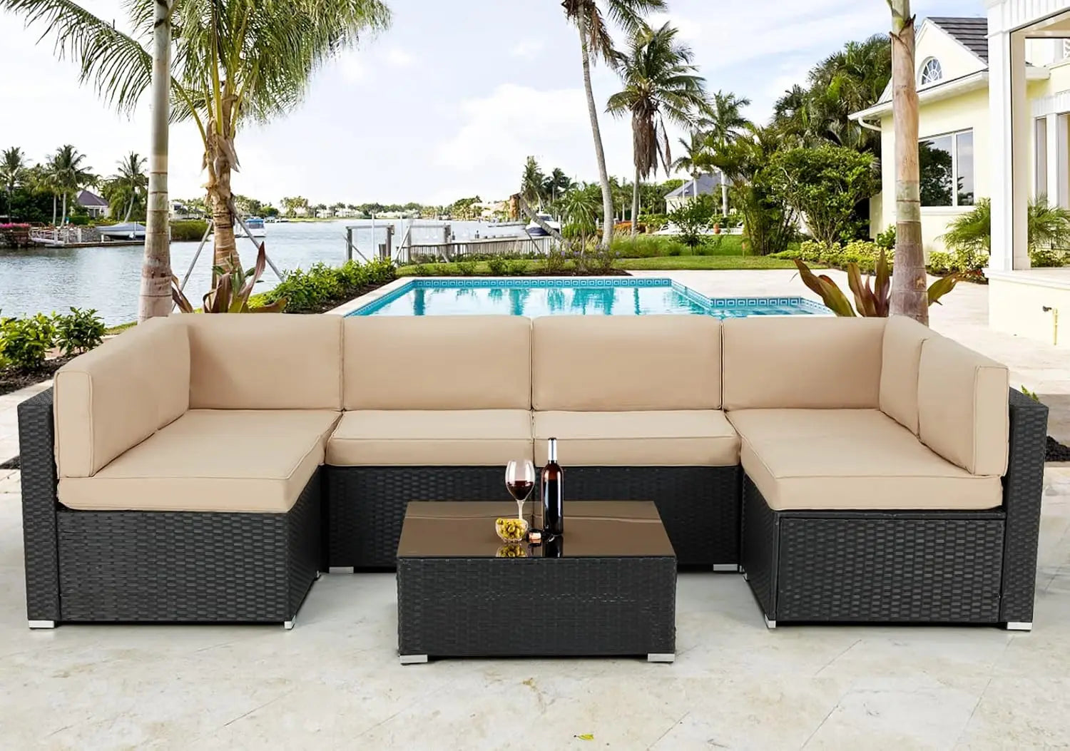 7pcs Outdoor Patio Furniture Set - KozyTrends