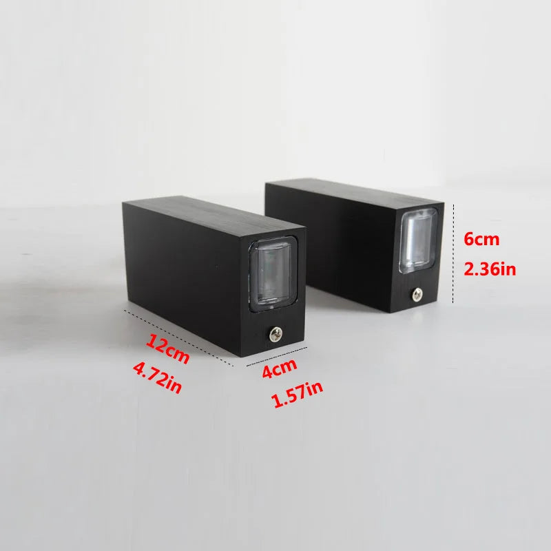 Modern Aluminum Up & Down Outdoor Wall Sconce - dimensions