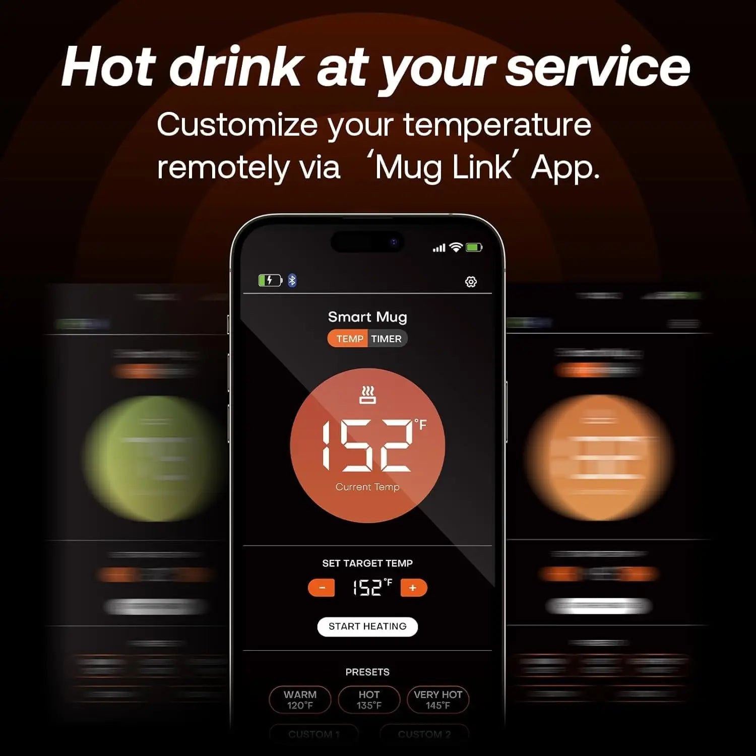 Smart Self-Heating, Temperature Controlled Coffee Mug