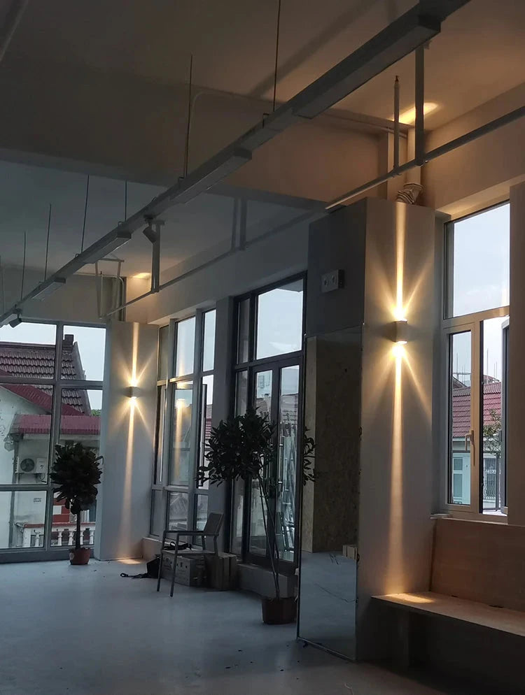Modern Aluminum Up & Down Outdoor Wall Sconce - examples