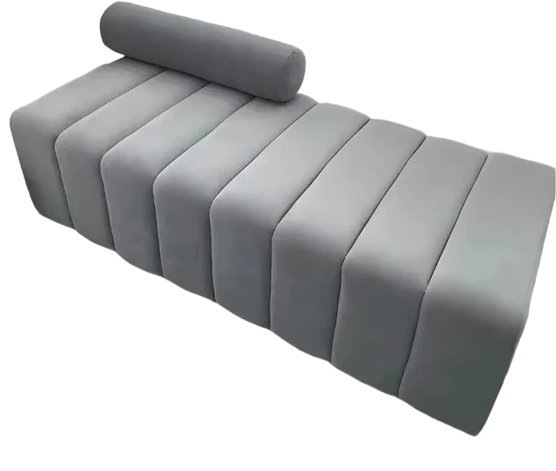 Modern Minimalist Sculptural Ottoman - gray