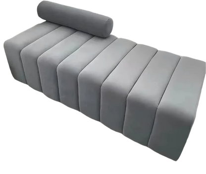 Modern Minimalist Sculptural Ottoman - gray