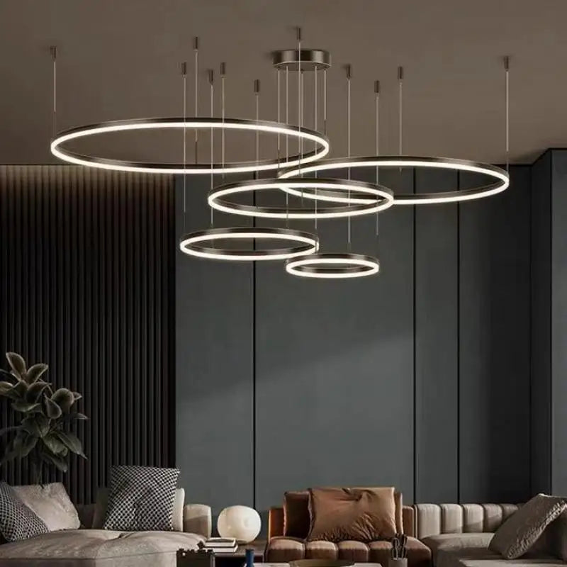 LuxAura LED Ring Chandelier