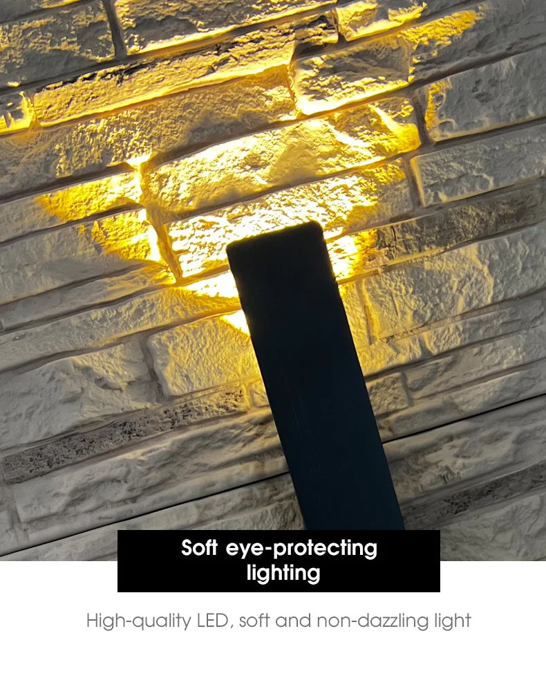 Outdoor Waterproof LED Wall Lamp - black