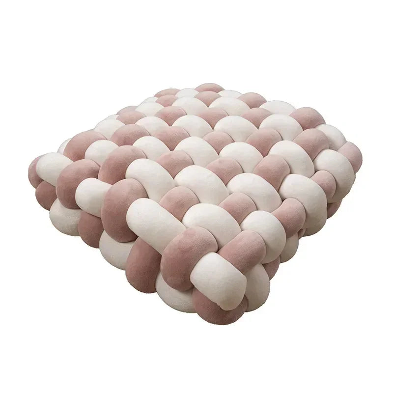 Decorative Hand-Made Knotted Square Plush Pillows - KozyTrends
