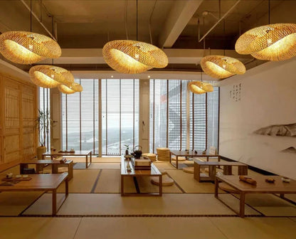 Handwoven Bamboo Pendant Light