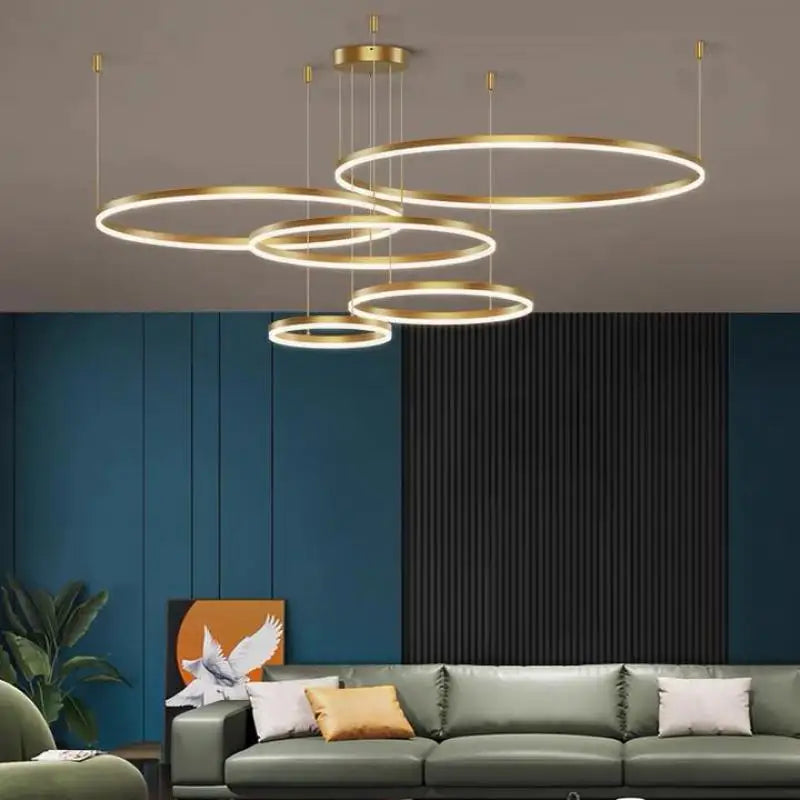 LuxAura LED Ring Chandelier