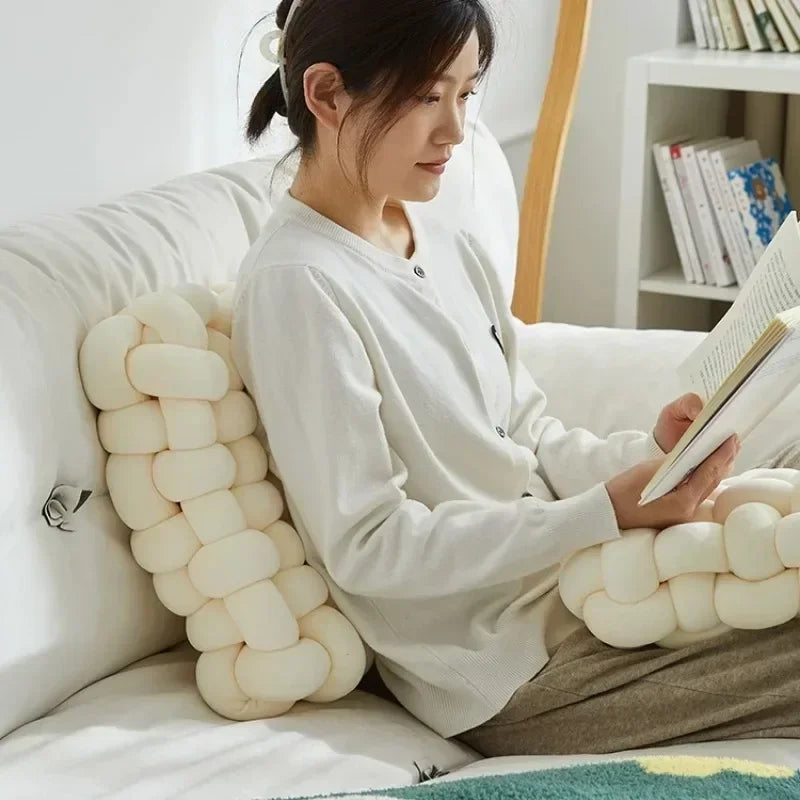 Decorative Hand-Made Knotted Square Plush Pillows - KozyTrends