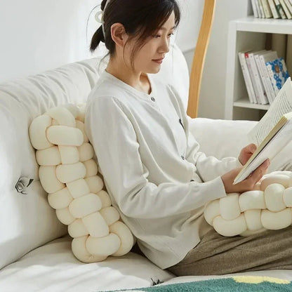 Decorative Hand-Made Knotted Square Plush Pillows - KozyTrends