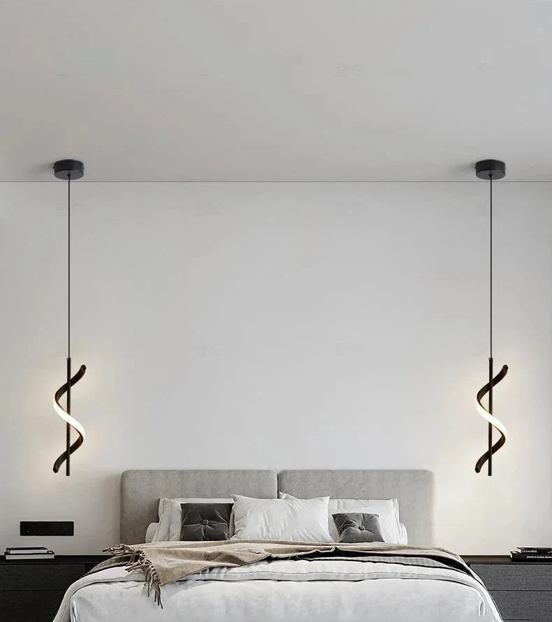 Modern Spiral LED Pendant Light