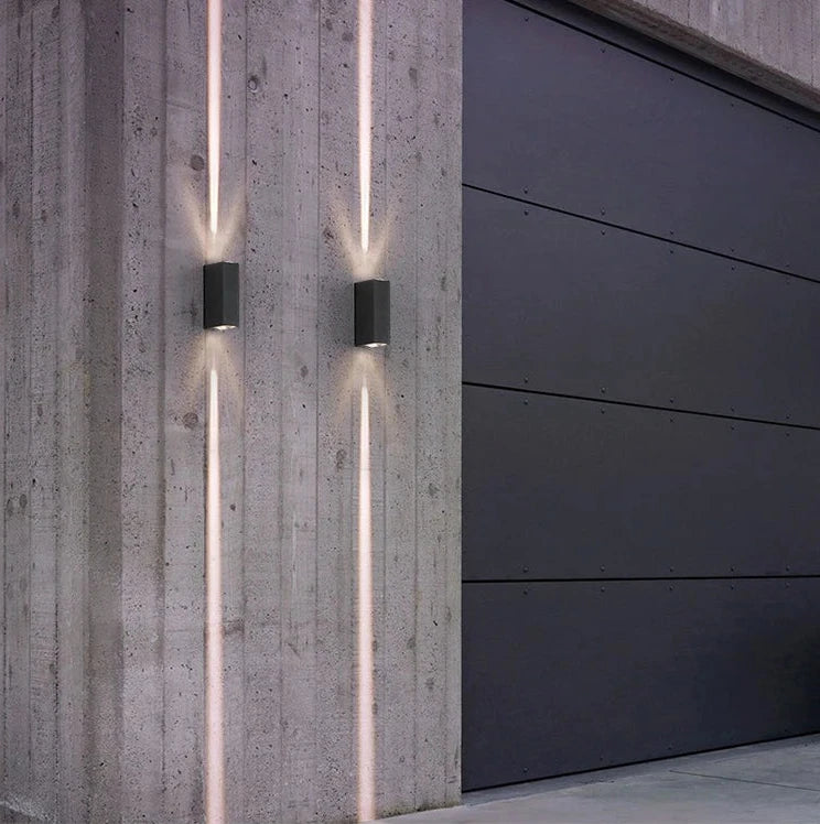 Modern Aluminum Up & Down Outdoor Wall Sconce - outdoor