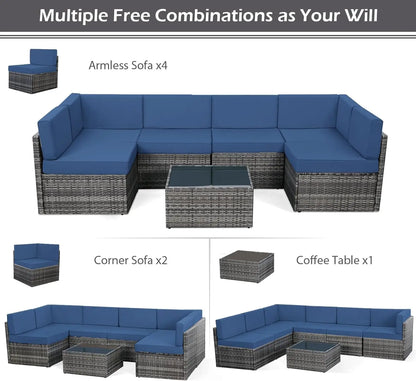 7pcs Outdoor Patio Furniture Set - KozyTrends
