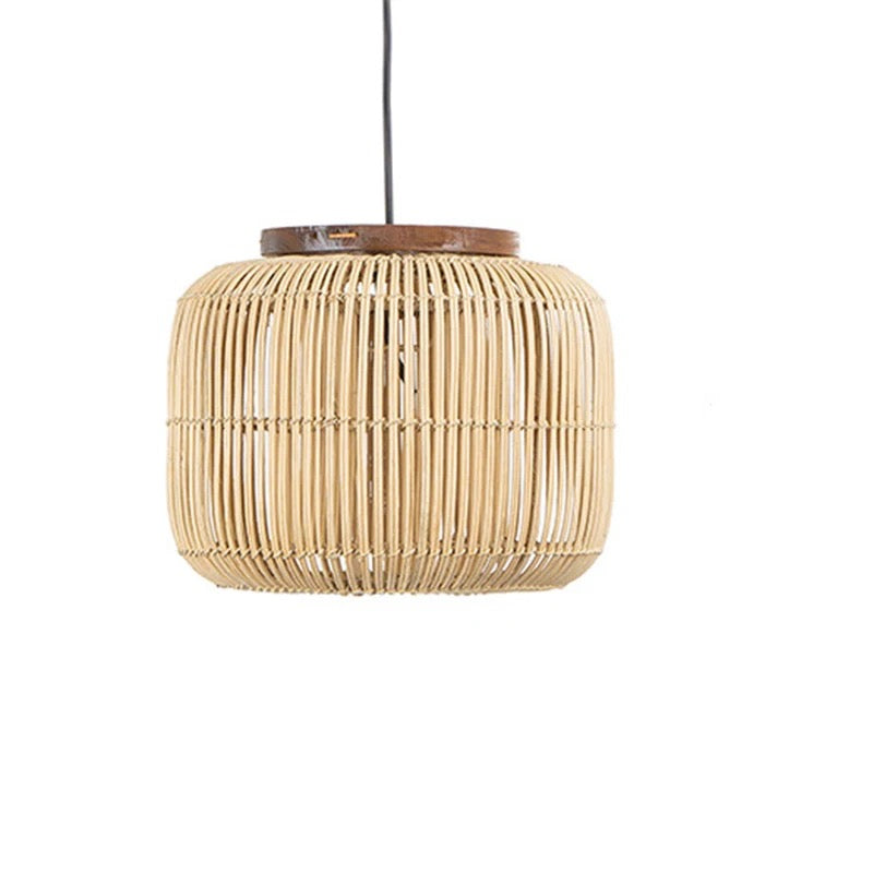 Handwoven Wabi-Sabi Rattan Pendant Light - variant