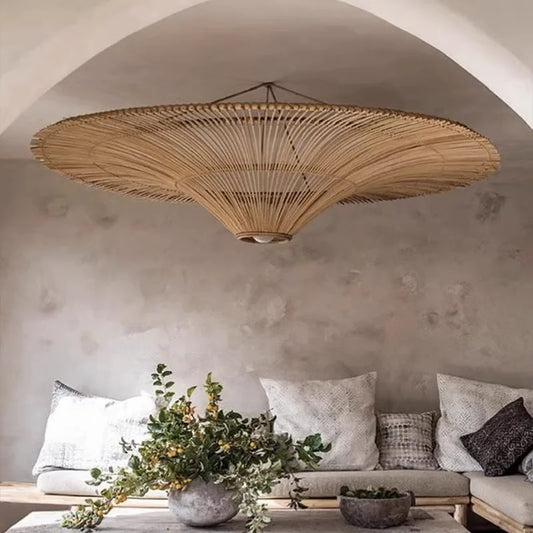 Handwoven Rattan Ceiling Light