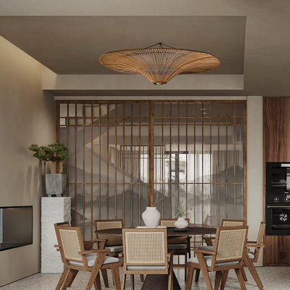 Handwoven Rattan Ceiling Light