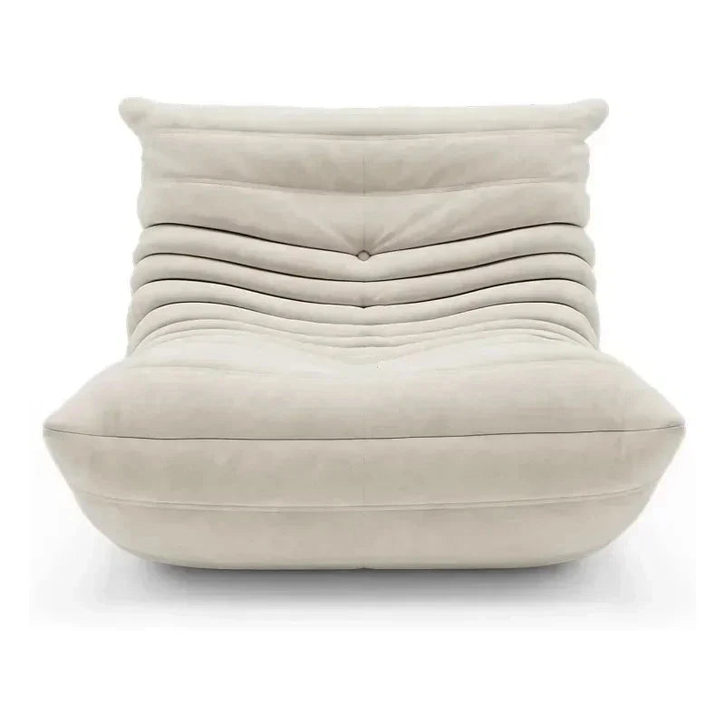 Luxury Velvet Floor Lounge Chair - beige