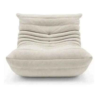 Luxury Velvet Floor Lounge Chair - beige