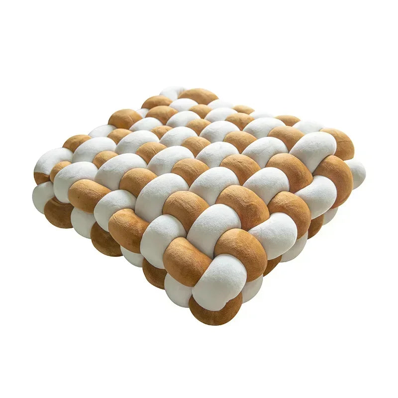Decorative Hand-Made Knotted Square Plush Pillows - KozyTrends