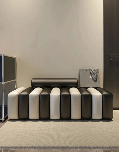 Modern Minimalist Sculptural Ottoman - multicolor