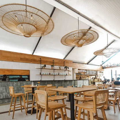 Large Wicker Rattan Pendant Lamp
