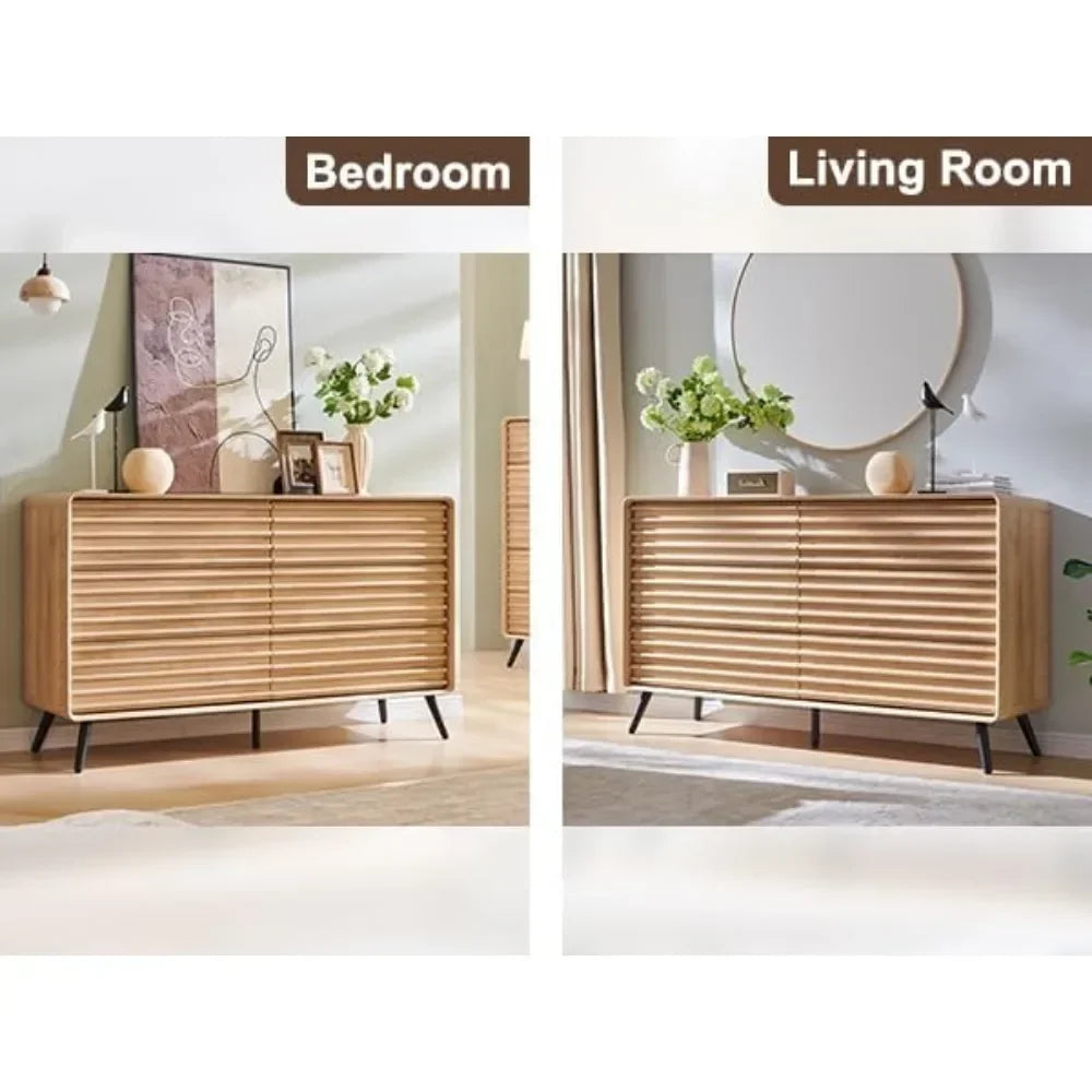 Mid-Century Modern 6-Drawer Dresser - different rooms