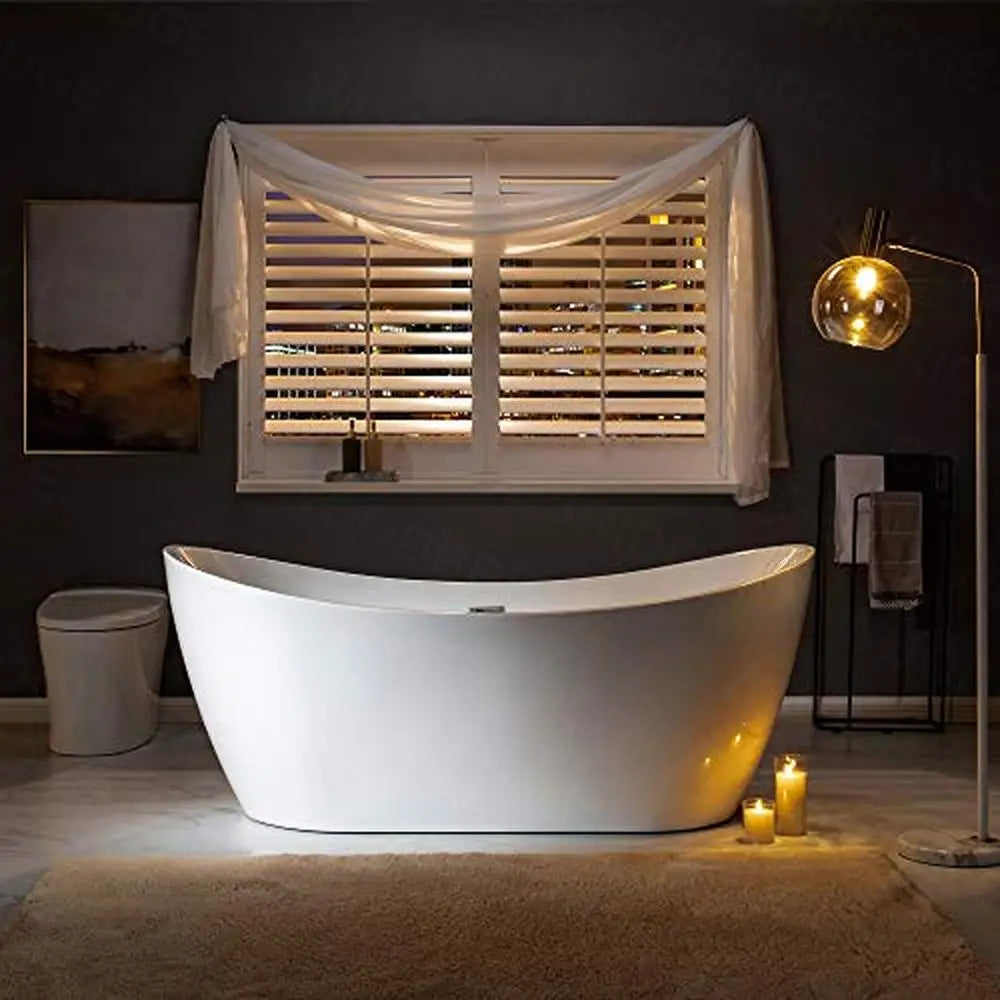 71" Modern Freestanding Acrylic Bathtub