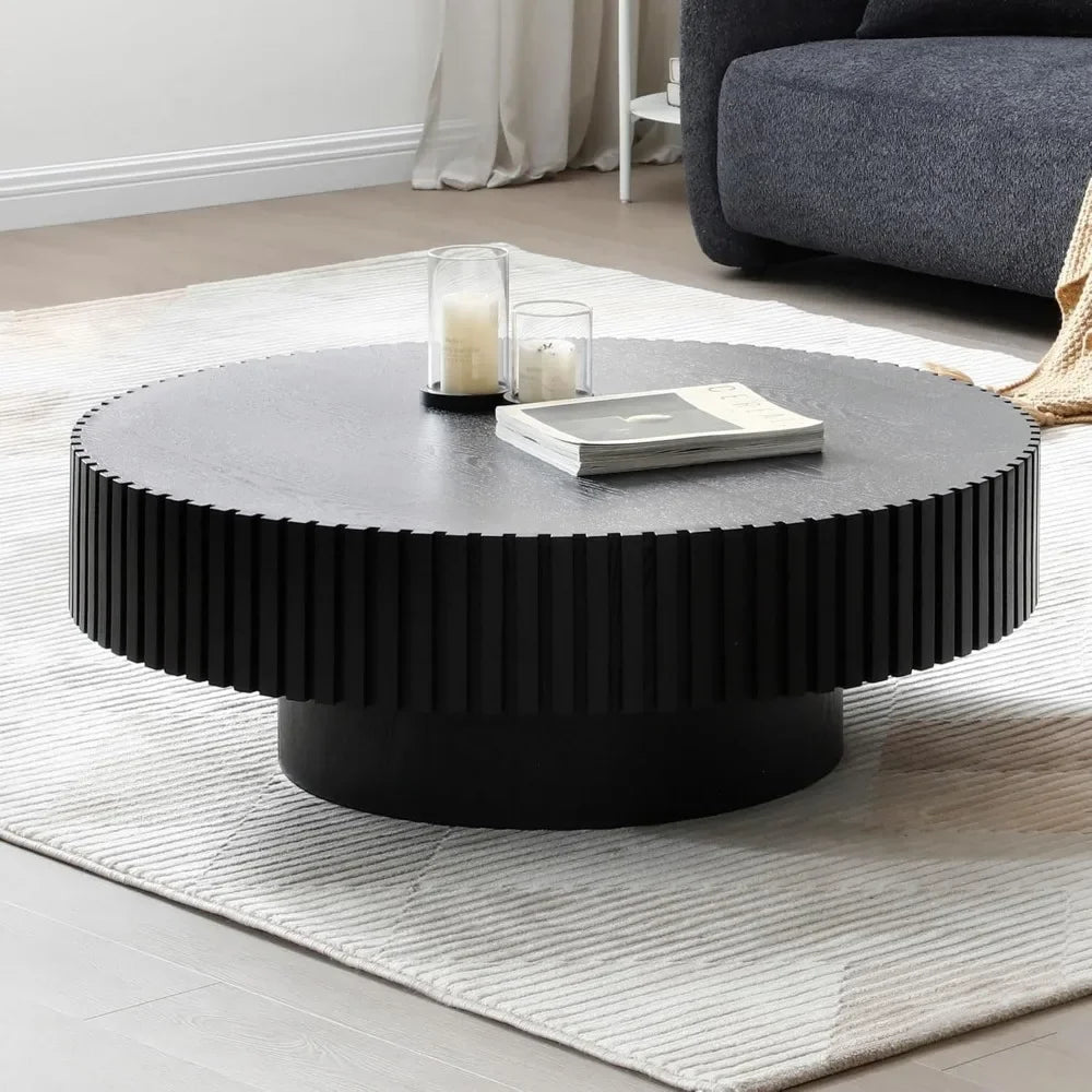 31.5” Modern Round Coffee Table - angle view
