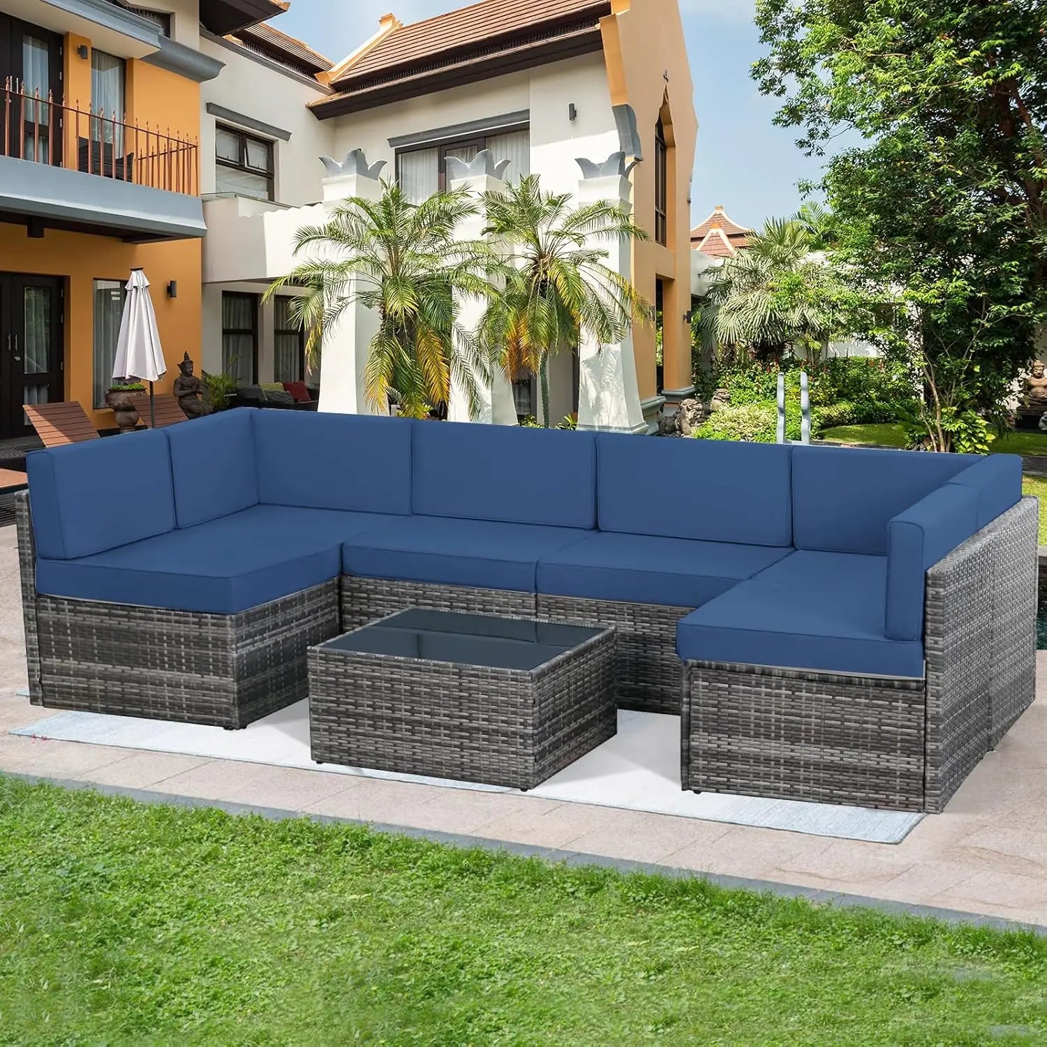 7pcs Outdoor Patio Furniture Set - KozyTrends