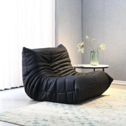 Luxury Velvet Floor Lounge Chair -black