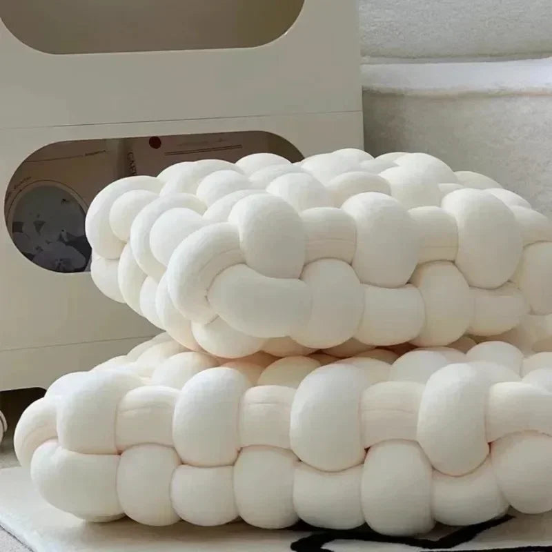 Decorative Hand-Made Knotted Square Plush Pillows - KozyTrends