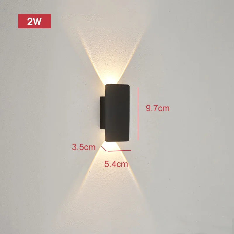 Outdoor Waterproof LED Wall Lamp - black small