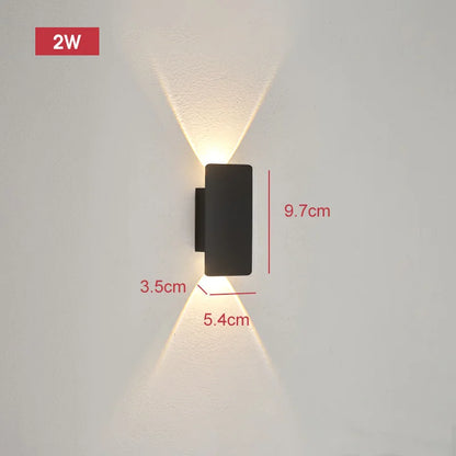 Outdoor Waterproof LED Wall Lamp - black small