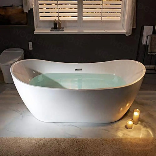 71" Modern Freestanding Acrylic Bathtub