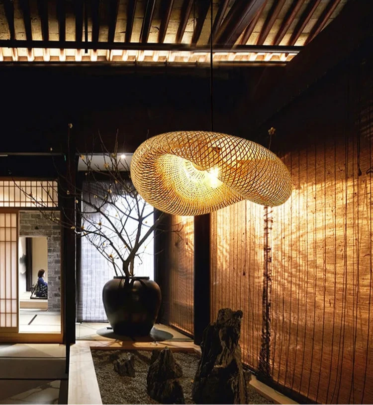Handwoven Bamboo Pendant Light