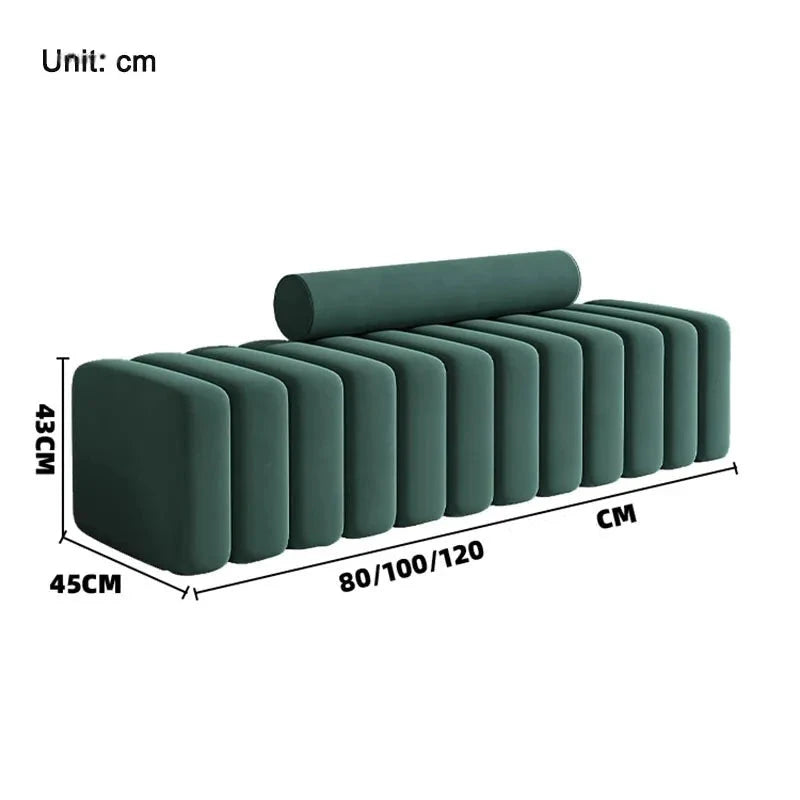 Modern Minimalist Sculptural Ottoman - measurements