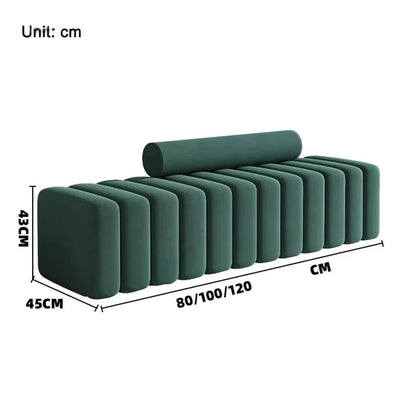 Modern Minimalist Sculptural Ottoman - measurements
