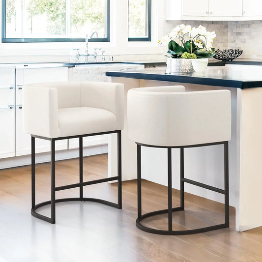 27” Modern Counter Height Bar Stools - black legs